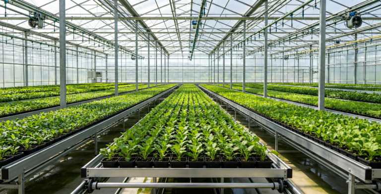 Greenhouse Seedbed Systems: Single Layer Flood Bench, Multi Layer Flood Bench and Wire Mesh Bench Guide