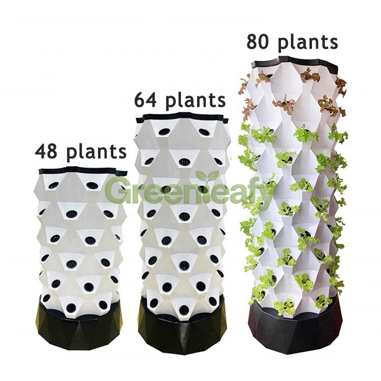 Balcony hydroponic tower garden for growing vegetables in small spaces