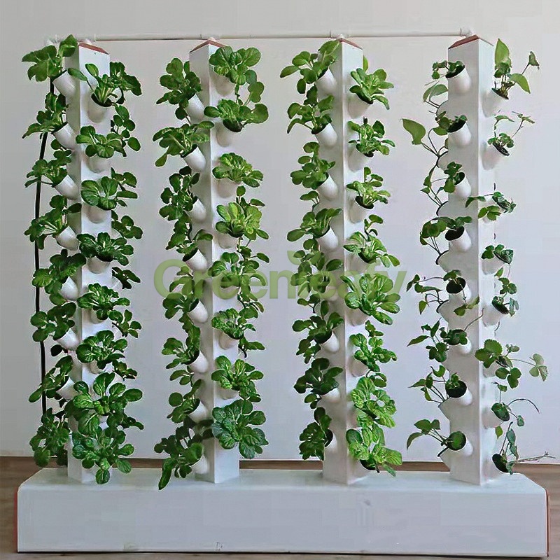 Rotating hydroponic tower for balcony garden and small space vegetable growing