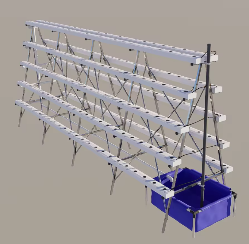 A-frame NFT hydroponic system structure in greenhouse