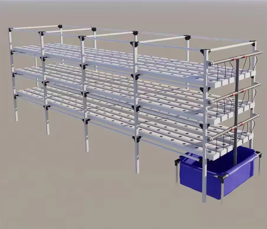Multi-layer NFT vertical hydroponic farming system
