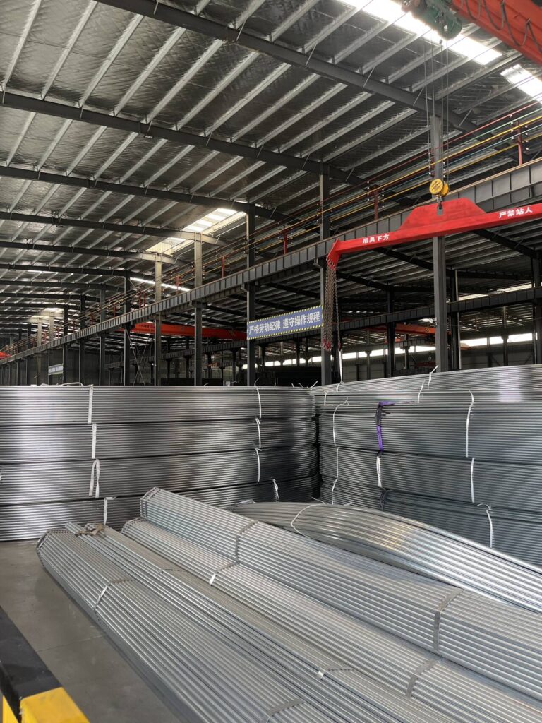 greenhouse frame components at factory
