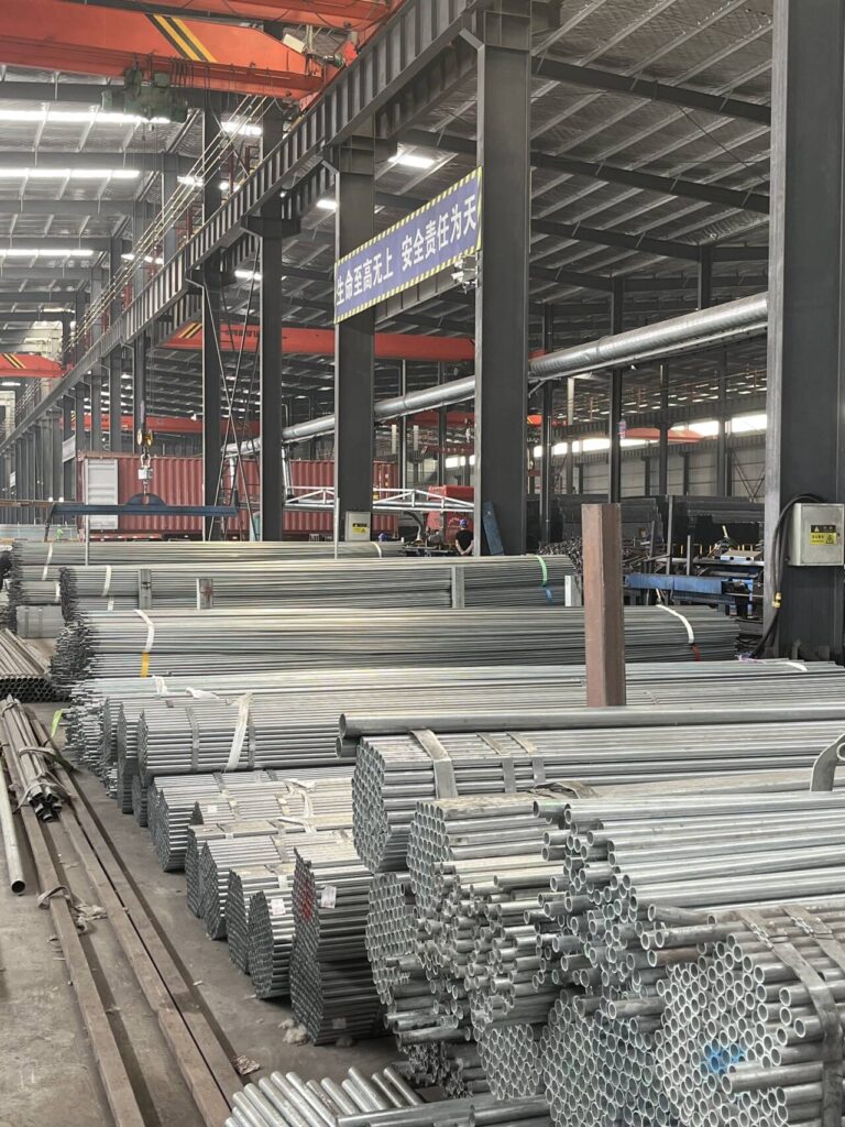greenhouse production and steel frame manufacturing in China