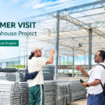 Poland customer visiting a greenhouse project at Greenleafy